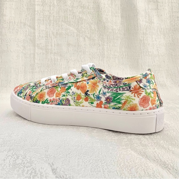 ASOS Design Colorful Lace-Up Floral Canvas Shoes - Picture 2 of 5